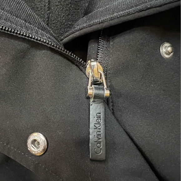 CALVIN KLEIN Stretch Hooded Jacket Black Size XL - Picture 10 of 15